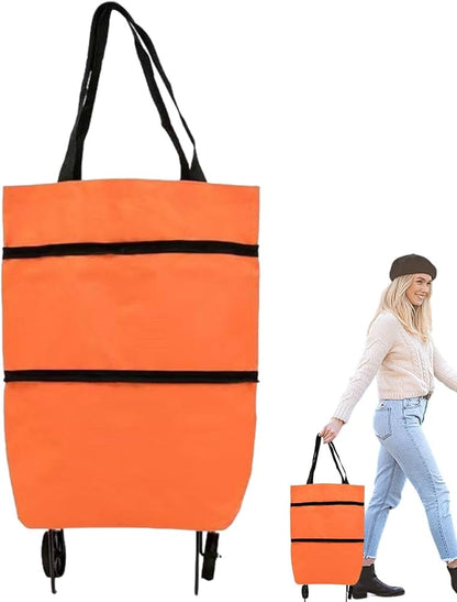 Foldable shopping bag on wheels – RollBag Smart