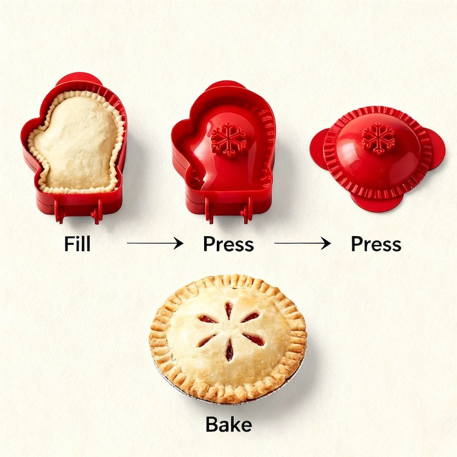 PieMagic™ – Set modelčkov za polnjene pite (3 oblike)