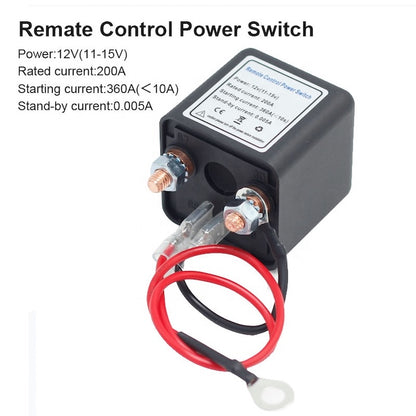 Wireless Remote Control Battery Relay Switch