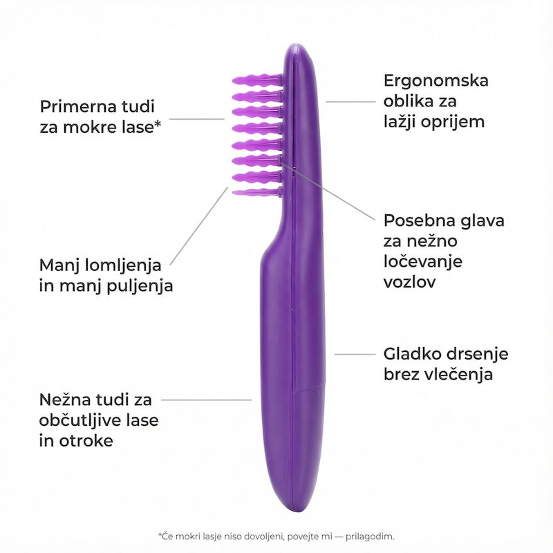 Automatic hair detangling brush