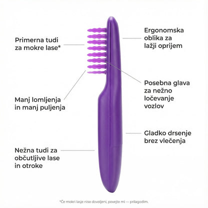 Automatic hair detangling brush