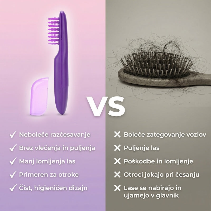 Automatic hair detangling brush