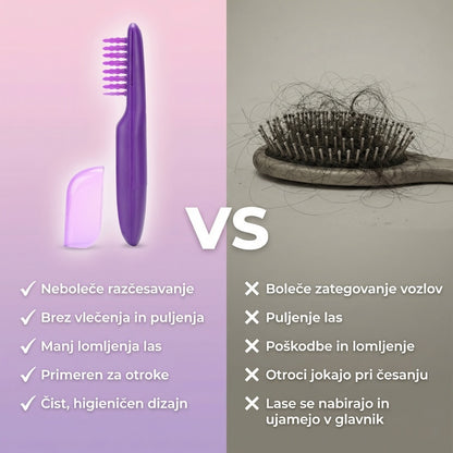 Automatic hair detangling brush