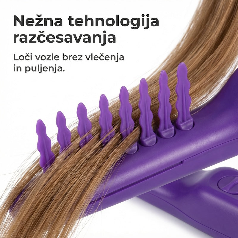 Automatic hair detangling brush
