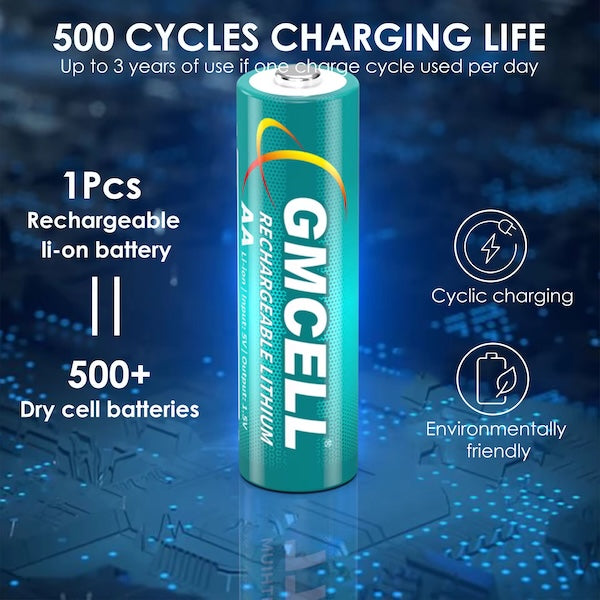 GMCELL 8-batteries pack (4xAA, 4xAAA) -1000 charging cycles